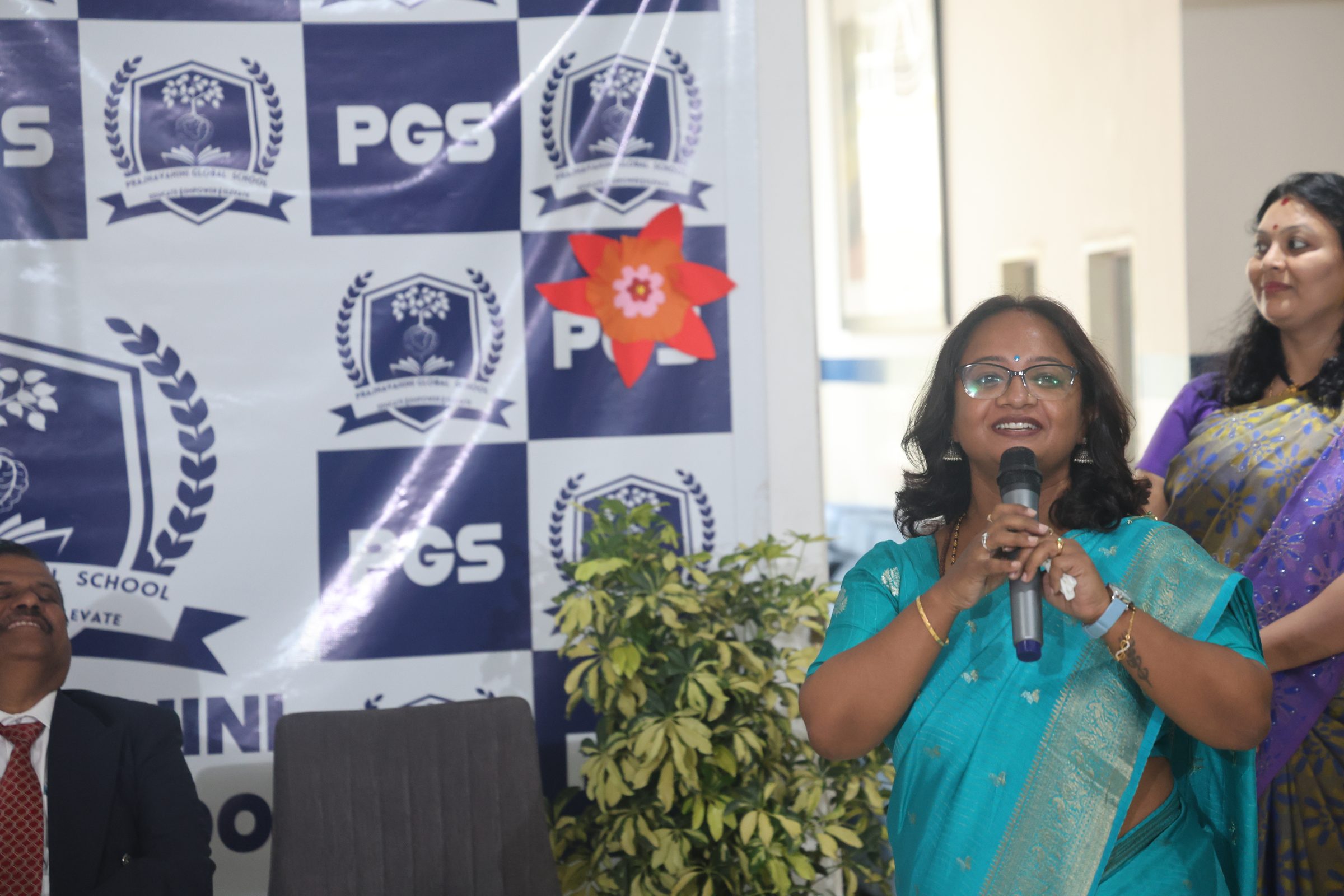 School Leader Welcoming Parents