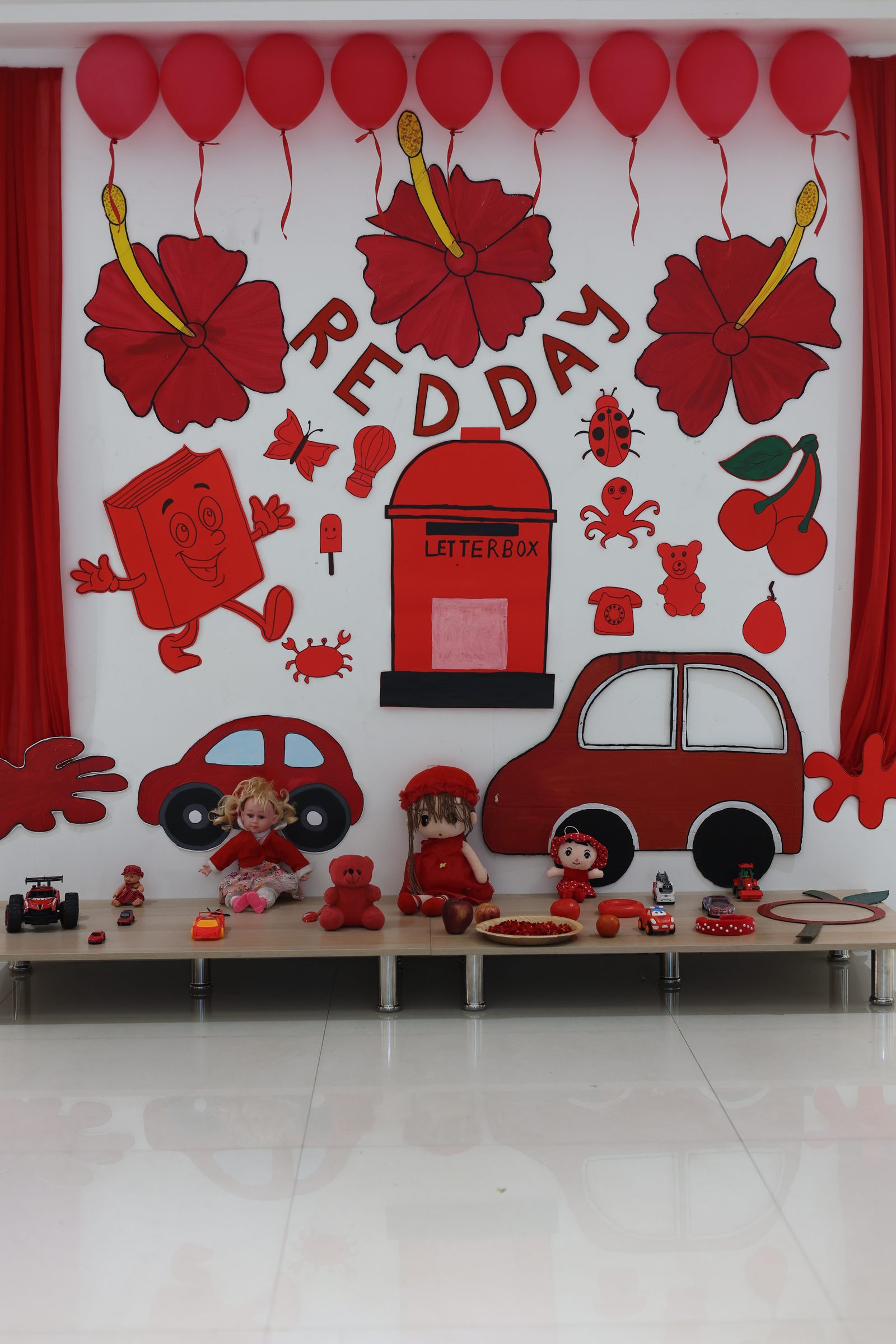 Red Day Celebration Display