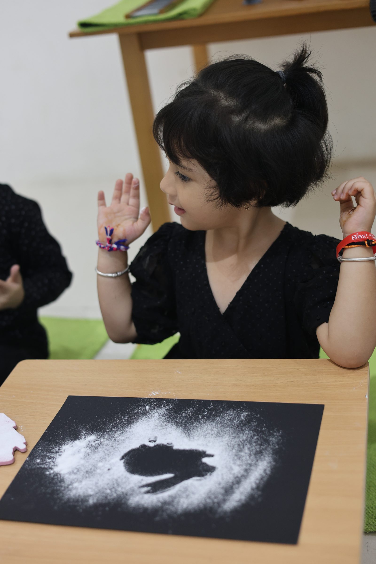 Black Day Handprint Art